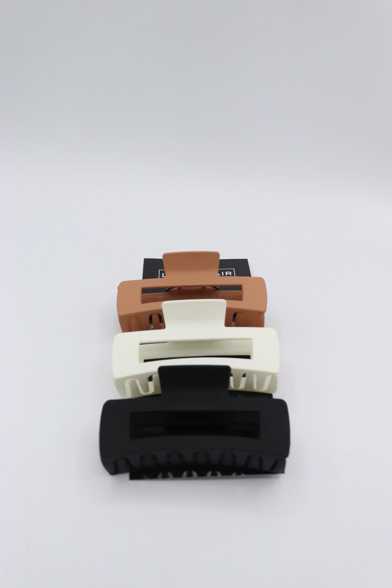 Laced Hair Square Claw Clip (3-Pack)