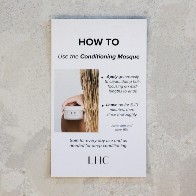 Conditioning Masque How-To Cards