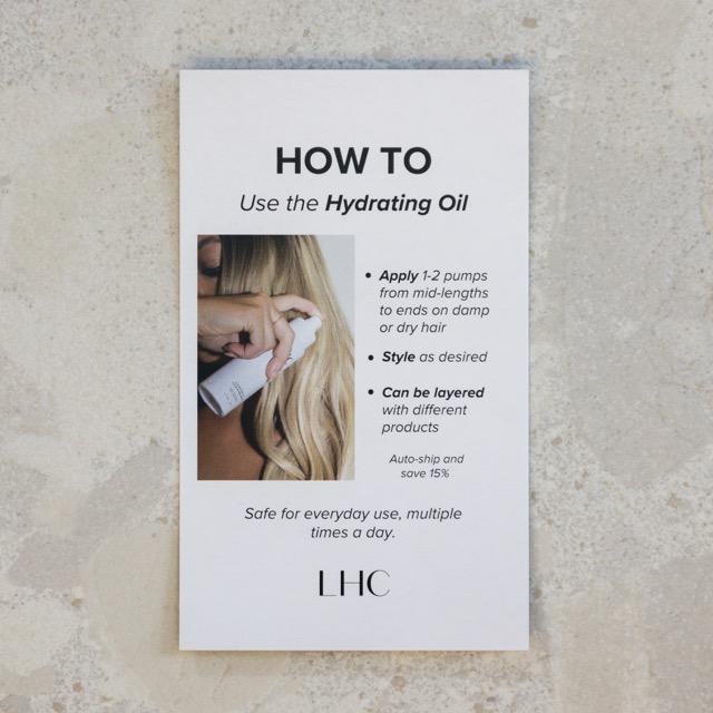 Hydrating Oil How-To Cards